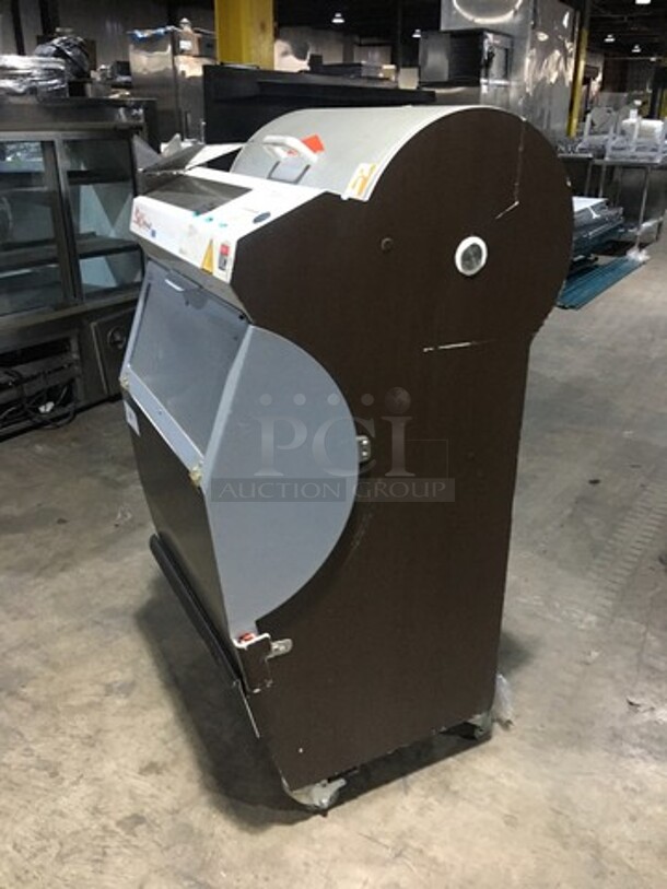 JAC Commercial Floor Style Bread Slicer! With Self Service Frame! Model SLC450/12 Serial 12108097! 110V 1Phase! On Casters!
 - Image 2 of 10