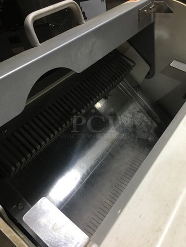 JAC Commercial Floor Style Bread Slicer! With Self Service Frame! Model SLC450/12 Serial 12108097! 110V 1Phase! On Casters!
 - Image 5 of 10
