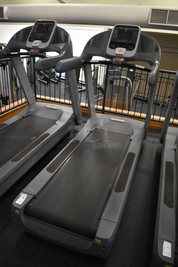 NICE! Precor Model C966i Metal Heavy Duty Commercial Floor Style Treadmill w/ Entertainment Controls and Heart Rate Sensors. 120 Volts, 1 Phase. BUYER MUST REMOVE. 35x87x66. Tested and Working! (upstairs) This Unit Will Be Moved Down To The First Floor Before Pick Up Day Begins! - Image 2 of 9