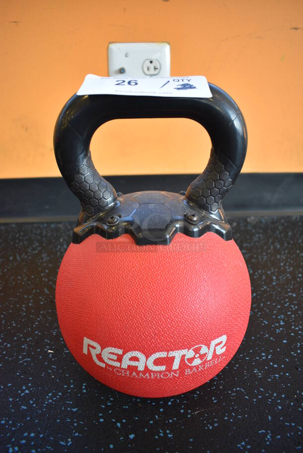 Reactor Champion Barbell 8 Pound Red Kettlebell. 8x8x11.5. (upstairs)