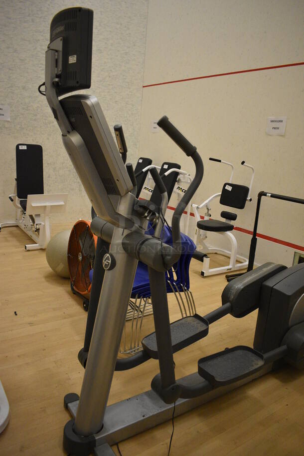Life Fitness Model 95xi Metal Commercial Floor Style Elliptical Cross Trainer w/ Life Fitness Monitor. BUYER MUST REMOVE. 32x82x74. Working Condition Is Not Known. (behind squash court - right) - Image 8 of 9