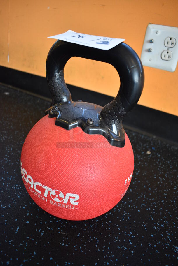 Reactor Champion Barbell 8 Pound Red Kettlebell. 8x8x11.5. (upstairs) - Image 2 of 3