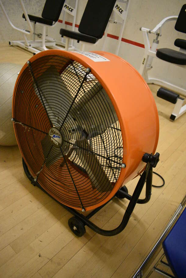 Maxx Air Pro Orange Metal Floor Style Fan. 30x12x30. (behind squash court - right) - Image 2 of 3