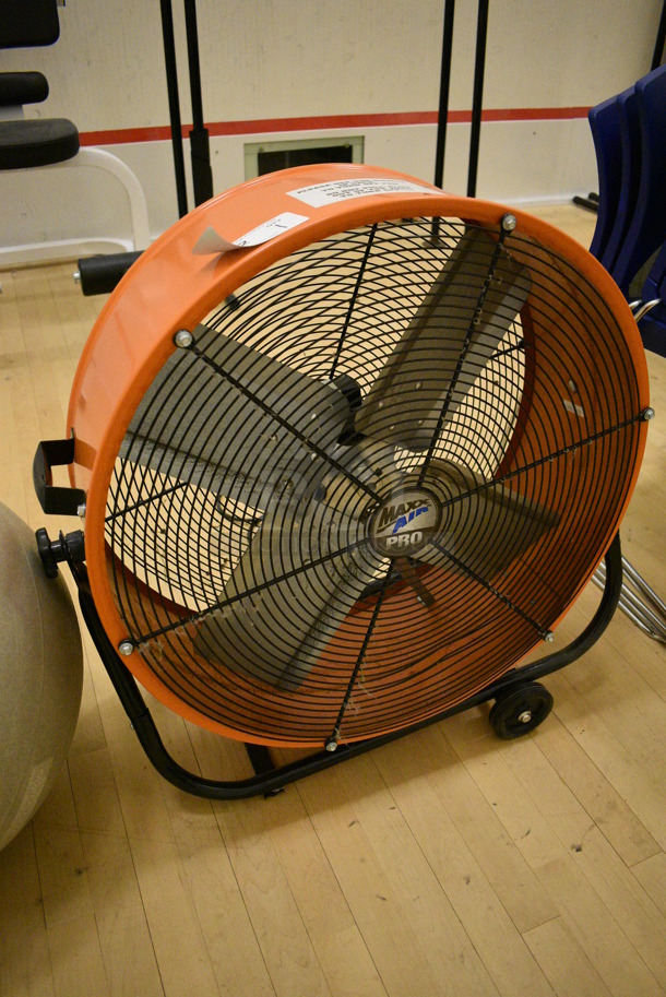 Maxx Air Pro Orange Metal Floor Style Fan. 30x12x30. (behind squash court - right) - Image 3 of 3