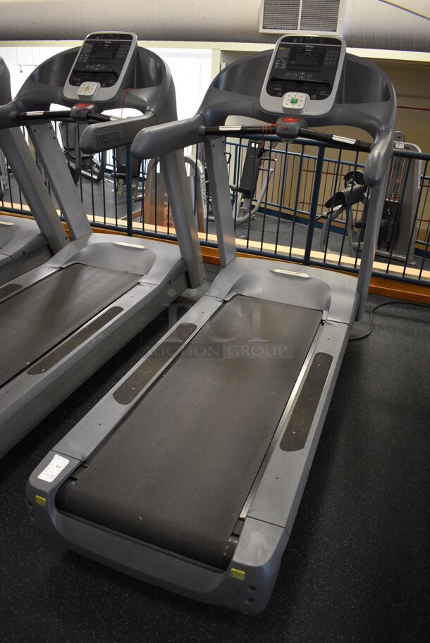 NICE! Precor Model C966i Metal Heavy Duty Commercial Floor Style Treadmill w/ Entertainment Controls and Heart Rate Sensors. 120 Volts, 1 Phase. BUYER MUST REMOVE. 35x87x66. Tested and Working! (upstairs) This Unit Will Be Moved Down To The First Floor Before Pick Up Day Begins! - Image 3 of 7