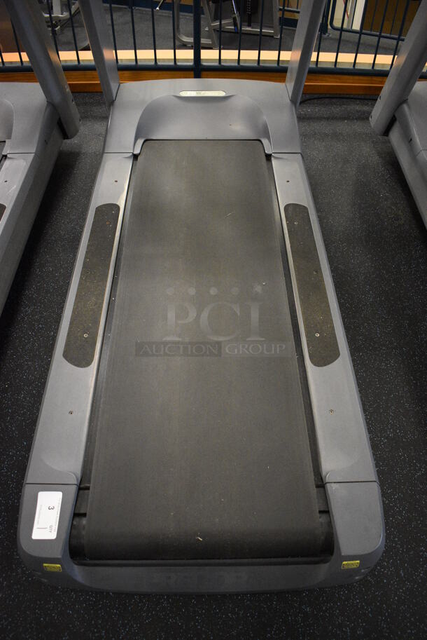 NICE! Precor Model C966i Metal Heavy Duty Commercial Floor Style Treadmill w/ Entertainment Controls and Heart Rate Sensors. 120 Volts, 1 Phase. BUYER MUST REMOVE. 35x87x66. Tested and Working! (upstairs) This Unit Will Be Moved Down To The First Floor Before Pick Up Day Begins! - Image 4 of 7