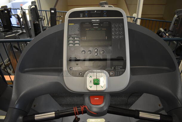 NICE! Precor Model C966i Metal Heavy Duty Commercial Floor Style Treadmill w/ Entertainment Controls and Heart Rate Sensors. 120 Volts, 1 Phase. BUYER MUST REMOVE. 35x87x66. Tested and Working! (upstairs) This Unit Will Be Moved Down To The First Floor Before Pick Up Day Begins! - Image 5 of 7