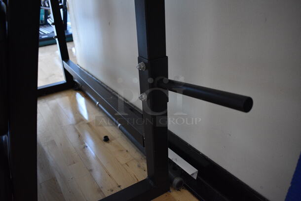 Black Metal Weight Plate Rack. Does Not Include Contents. 65x28x53. (aerobic room) - Image 4 of 4