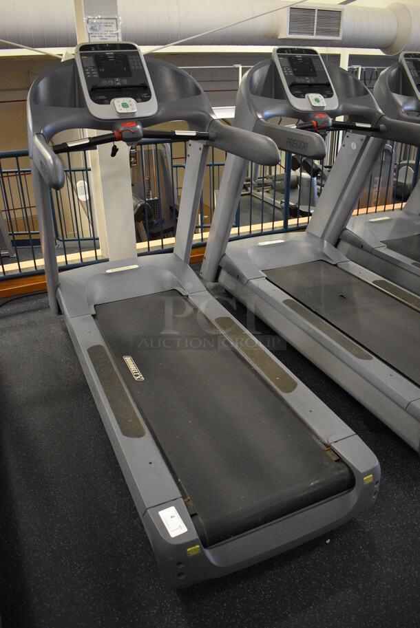 NICE! Precor Model C966i Metal Heavy Duty Commercial Floor Style Treadmill w/ Entertainment Controls and Heart Rate Sensors. 120 Volts, 1 Phase. BUYER MUST REMOVE. 35x87x66. Tested and Working! (upstairs) This Unit Will Be Moved Down To The First Floor Before Pick Up Day Begins! - Image 2 of 9