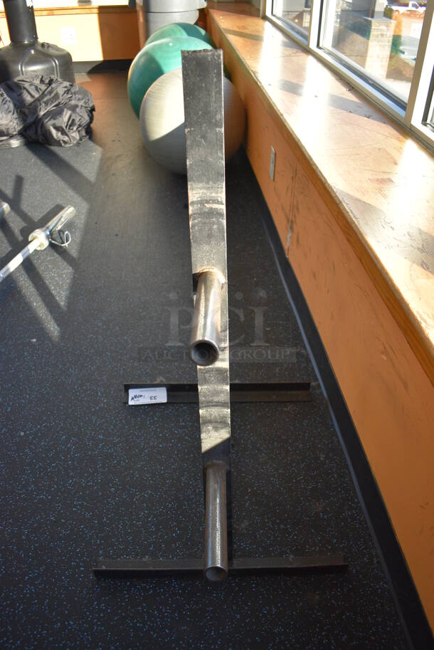 Black Metal Bumper Plate Weight Plate Tree. 31x20x35. (upstairs) - Image 4 of 4