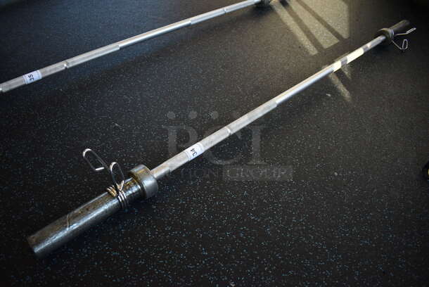 Aluminum Olympic Training Bar w/ 2 Spring Collars. 72