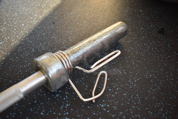 Aluminum Olympic Training Bar w/ 2 Spring Collars. 72". (upstairs) - Image 3 of 3