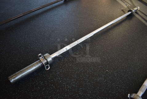 Aluminum Olympic Training Bar w/ 2 Spring Collars. 73". (upstairs)