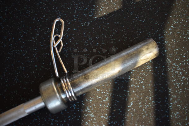 Aluminum Olympic Training Bar w/ 2 Spring Collars. 73". (upstairs) - Image 3 of 3