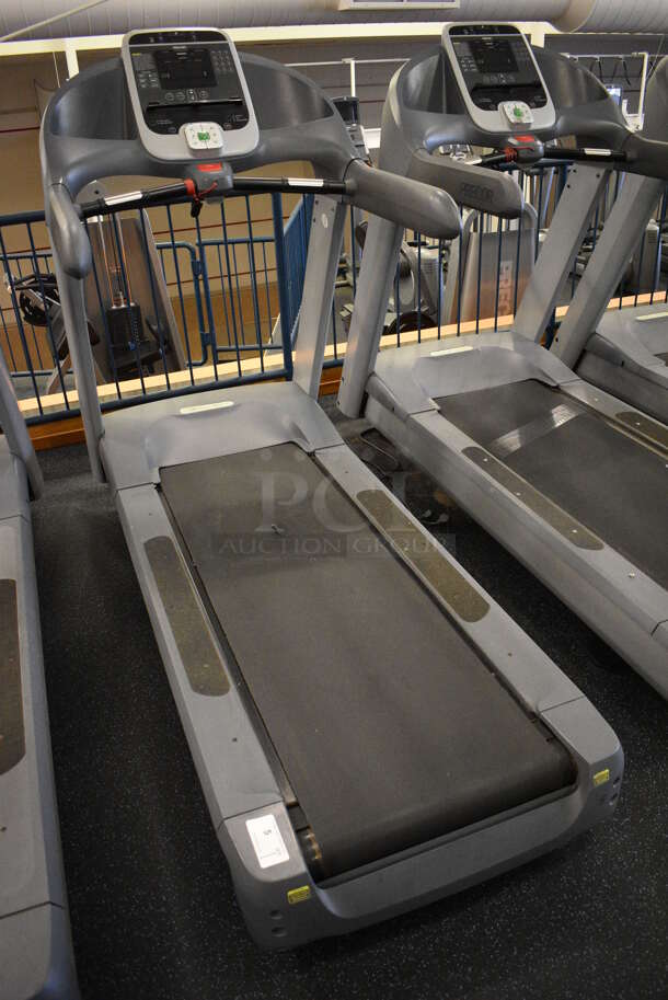 NICE! Precor Model C966i Metal Heavy Duty Commercial Floor Style Treadmill w/ Entertainment Controls and Heart Rate Sensors. Belt Has a Tear - See Pictures. BUYER MUST REMOVE. 120 Volts, 1 Phase. 35x87x66. Tested and Working! (upstairs) This Unit Will Be Moved Down To The First Floor Before Pick Up Day Begins! - Image 2 of 9