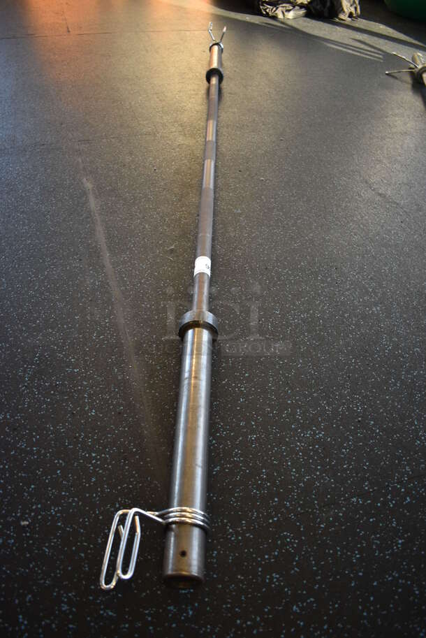 Metal Olympic Bar w/ 2 Spring Collars. 86". (upstairs) - Image 2 of 4