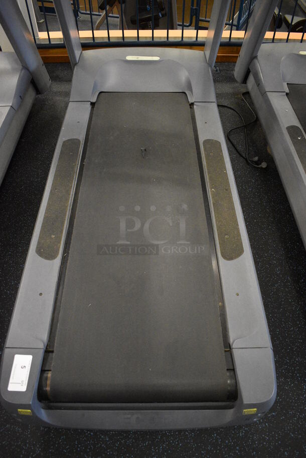 NICE! Precor Model C966i Metal Heavy Duty Commercial Floor Style Treadmill w/ Entertainment Controls and Heart Rate Sensors. Belt Has a Tear - See Pictures. BUYER MUST REMOVE. 120 Volts, 1 Phase. 35x87x66. Tested and Working! (upstairs) This Unit Will Be Moved Down To The First Floor Before Pick Up Day Begins! - Image 4 of 9