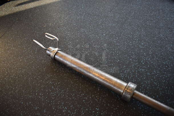 Metal Olympic Bar w/ 2 Spring Collars. 86". (upstairs) - Image 4 of 4
