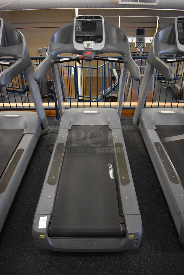 NICE! Precor Model C966i Metal Heavy Duty Commercial Floor Style Treadmill w/ Entertainment Controls and Heart Rate Sensors. 120 Volts, 1 Phase. BUYER MUST REMOVE. 35x87x66. Tested and Working! (upstairs) This Unit Will Be Moved Down To The First Floor Before Pick Up Day Begins! - Image 1 of 7