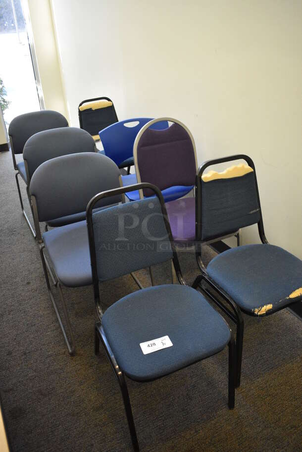 8 Various Chairs on Metal Frames. 8 Times Your Bid! (lobby - front room to the side) - Image 2 of 3