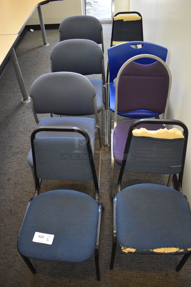 8 Various Chairs on Metal Frames. 8 Times Your Bid! (lobby - front room to the side) - Image 3 of 3