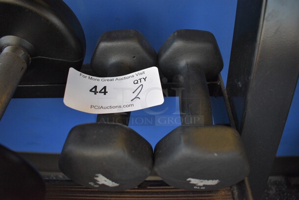 2 Perform Better Black Neoprene Coated Metal 6 Pound Dumbbells. 3.5x7x3.5. 2 Times Your Bid! (upstairs)
