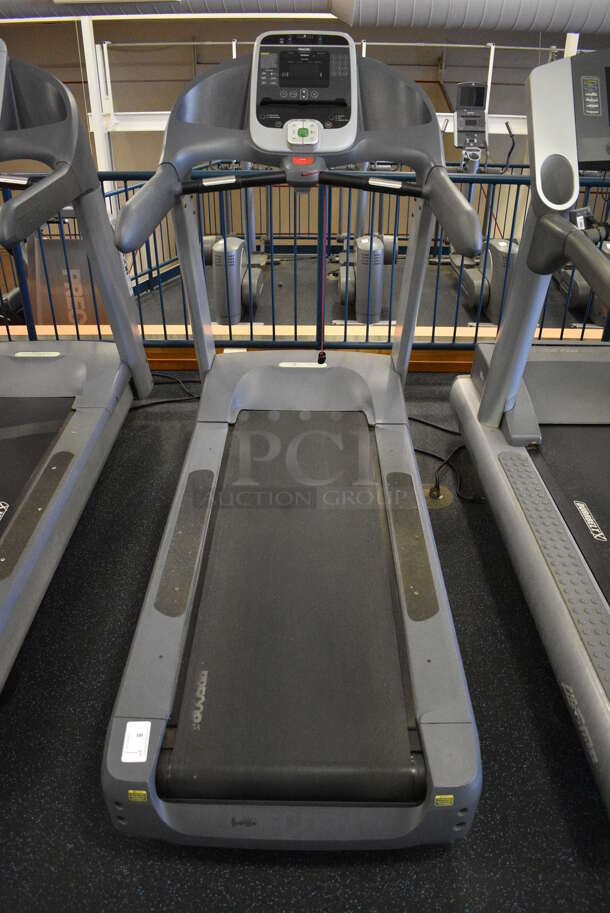 NICE! Precor Model C966i Metal Heavy Duty Commercial Floor Style Treadmill w/ Entertainment Controls and Heart Rate Sensors. 120 Volts, 1 Phase. BUYER MUST REMOVE. 35x87x66. Tested and Working! (upstairs) This Unit Will Be Moved Down To The First Floor Before Pick Up Day Begins! - Image 1 of 7