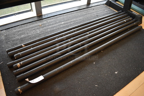 8 Various Black Neoprene Body Bars. Includes 48". 8 Times Your Bid! (aerobic room)