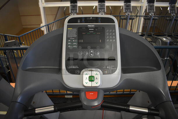 NICE! Precor Model C966i Metal Heavy Duty Commercial Floor Style Treadmill w/ Entertainment Controls and Heart Rate Sensors. 120 Volts, 1 Phase. BUYER MUST REMOVE. 35x87x66. Tested and Working! (upstairs) This Unit Will Be Moved Down To The First Floor Before Pick Up Day Begins! - Image 6 of 7