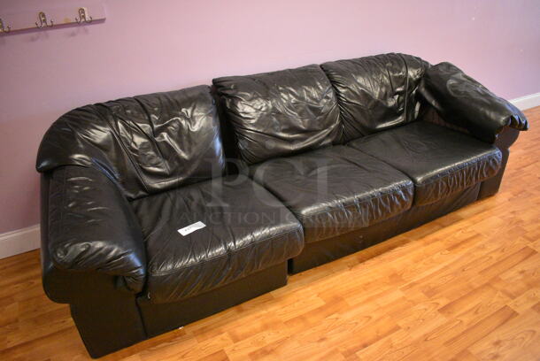 Black Couch That Separates Into 2 Pieces. (daycare) - Image 2 of 4