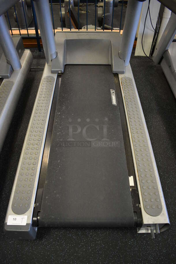 NICE! Life Fitness Model 95Ti Metal Heavy Duty Commercial Floor Style Treadmill w/ Heart Rate Sensors. 120 Volts, 1 Phase. BUYER MUST REMOVE. 36x84x65. Tested and Working! (upstairs) This Unit Will Be Moved Down To The First Floor Before Pick Up Day Begins! - Image 3 of 8
