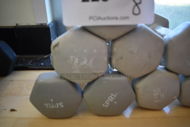 2 Spri Gray Neoprene 4 Pound Hex Dumbbells. 3x6.5x3. 2 Times Your Bid! (aerobic room) - Image 3 of 3