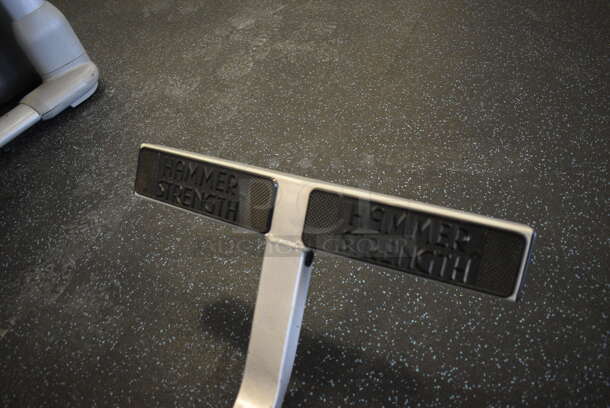 Hammer Strength Gray Metal Floor Style Adjustable Bench. BUYER MUST REMOVE. 23x72x16. (upstairs) - Image 2 of 4