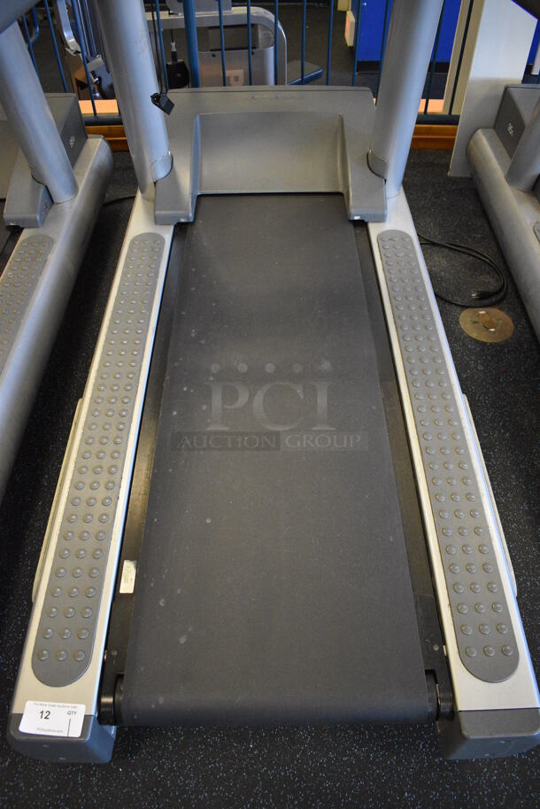 NICE! Life Fitness Model 95Ti Metal Heavy Duty Commercial Floor Style Treadmill w/ Heart Rate Sensors and Cup Holders. 120 Volts, 1 Phase. BUYER MUST REMOVE. 36x84x65. Tested and Working! (upstairs) This Unit Will Be Moved Down To The First Floor Before Pick Up Day Begins! - Image 4 of 9