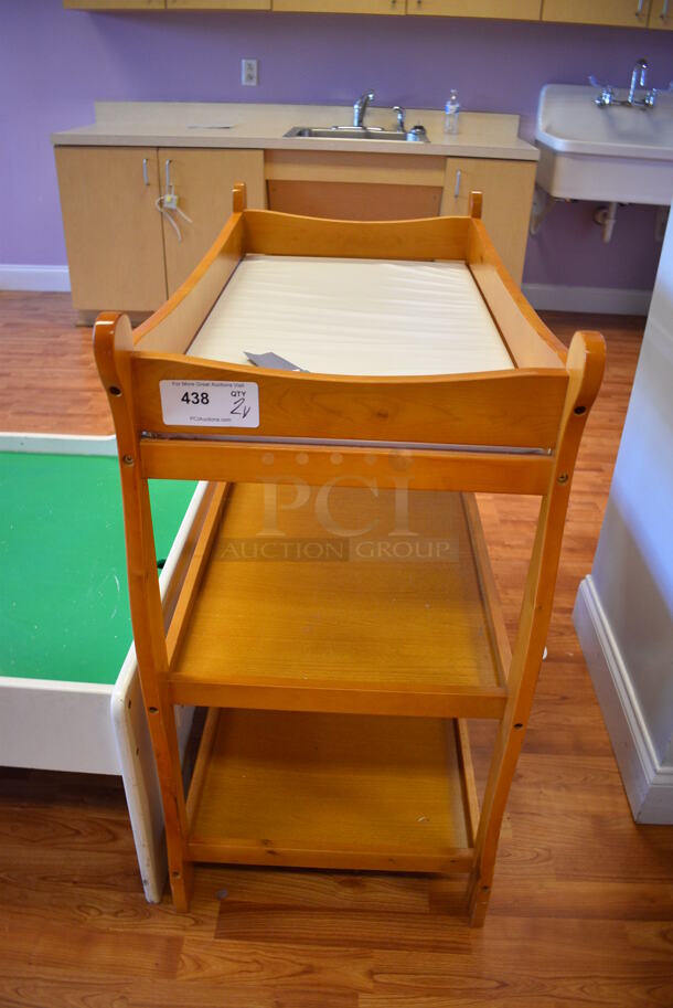 2 Wood Pattern Childrens Items; Changing Station and Train Table. 2 Times Your Bid! (daycare) - Image 2 of 3