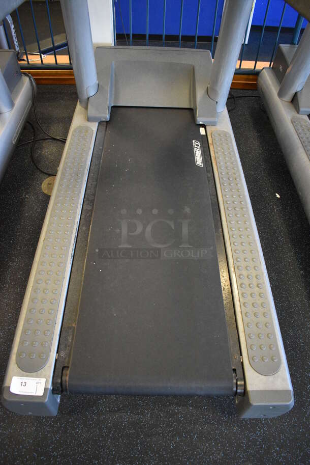 NICE! Life Fitness Model 95T Metal Heavy Duty Commercial Floor Style Treadmill w/ Heart Rate Sensors and Cup Holders. 120 Volts, 1 Phase. BUYER MUST REMOVE. 36x84x65. Tested and Working! (upstairs) This Unit Will Be Moved Down To The First Floor Before Pick Up Day Begins! - Image 4 of 8