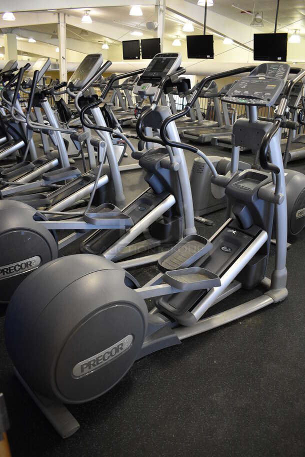 NICE! Precor Model EFX546i Experience Metal Floor Style Elliptical Cross Trainer Machine. BUYER MUST REMOVE. 31x84x66. Tested and Working! (upstairs) This Unit Will Be Moved Down To The First Floor Before Pick Up Day Begins!