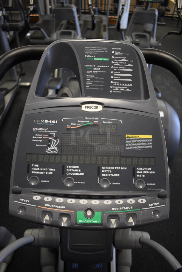 NICE! Precor Model EFX546i Experience Metal Floor Style Elliptical Cross Trainer Machine. BUYER MUST REMOVE. 31x84x66. Tested and Working! (upstairs) This Unit Will Be Moved Down To The First Floor Before Pick Up Day Begins! - Image 5 of 7