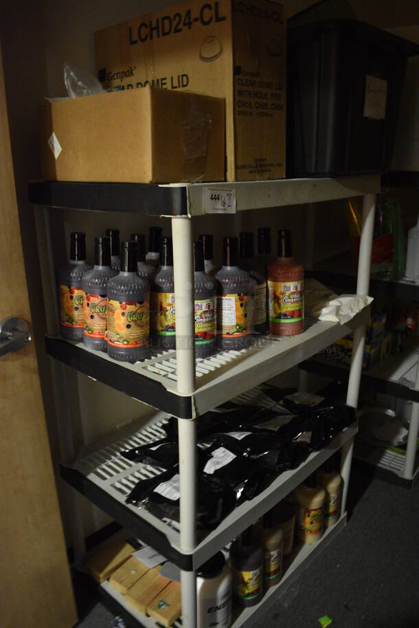 ALL ONE MONEY! Lot of Various Items on Poly Metro Style Shelves Including Powders and Brisk Iced Tea! BUYER MUST REMOVE. (office wing) - Image 2 of 7