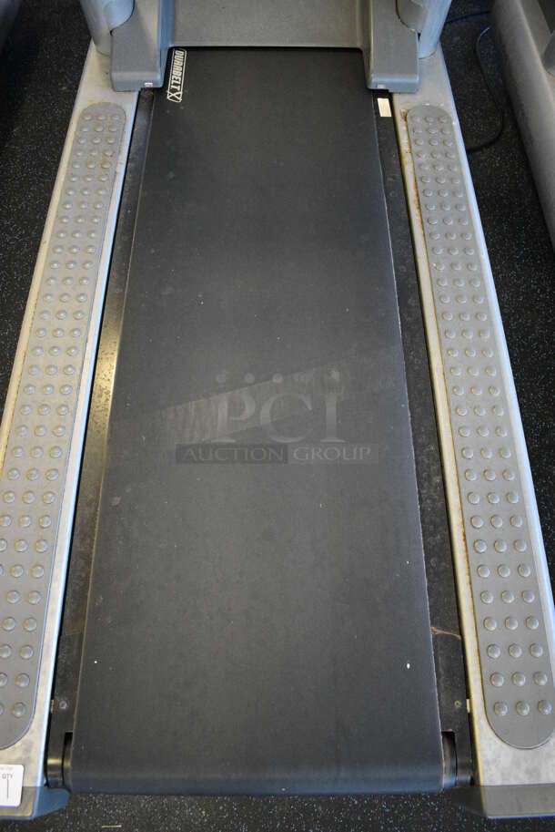NICE! Life Fitness Model 95T Metal Heavy Duty Commercial Floor Style Treadmill w/ Heart Rate Sensors and Cup Holders. 120 Volts, 1 Phase. BUYER MUST REMOVE. 36x84x65. Tested and Working! (upstairs) This Unit Will Be Moved Down To The First Floor Before Pick Up Day Begins! - Image 5 of 8