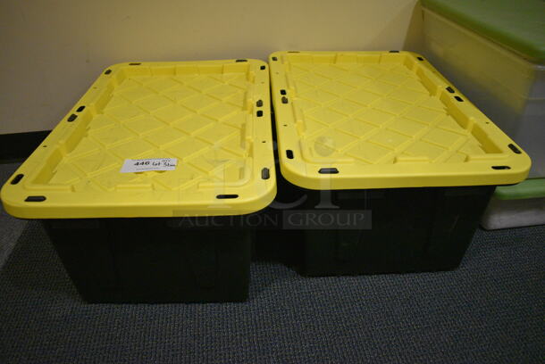 ALL ONE MONEY! Lot of 4 Various Poly Bins! (office wing) - Image 2 of 3
