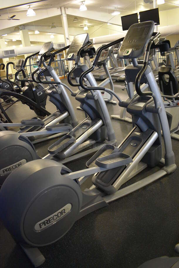 NICE! Precor Model EFX546i Experience Metal Floor Style Elliptical Cross Trainer Machine. BUYER MUST REMOVE. 31x84x66. Tested and Working! (upstairs) This Unit Will Be Moved Down To The First Floor Before Pick Up Day Begins!