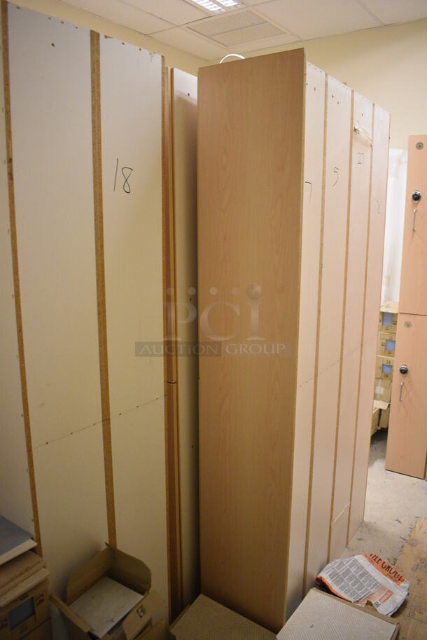ALL ONE MONEY! Room Lot of Various Items Including Wood Pattern Lockers and Tiles! BUYER MUST REMOVE. (womens locker room) - Image 3 of 9