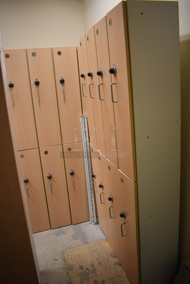 ALL ONE MONEY! Room Lot of Various Items Including Wood Pattern Lockers and Tiles! BUYER MUST REMOVE. (womens locker room) - Image 4 of 9