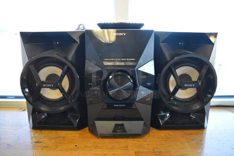 Sony Model HCD-EC619iP Compact Disc Receiver w/ 2 Speakers. 23x9.5x12. (upstairs)