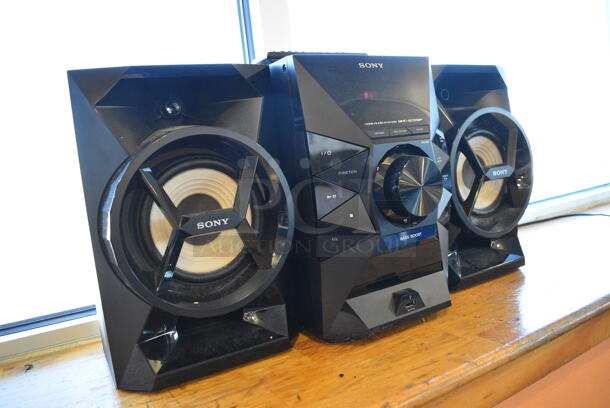 Sony Model HCD-EC619iP Compact Disc Receiver w/ 2 Speakers. 23x9.5x12. (upstairs) - Image 2 of 5