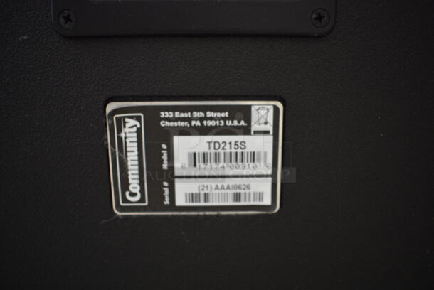 Community Model TD215S Speaker. BUYER MUST REMOVE. 17x22x34. (aerobic room) - Image 6 of 6
