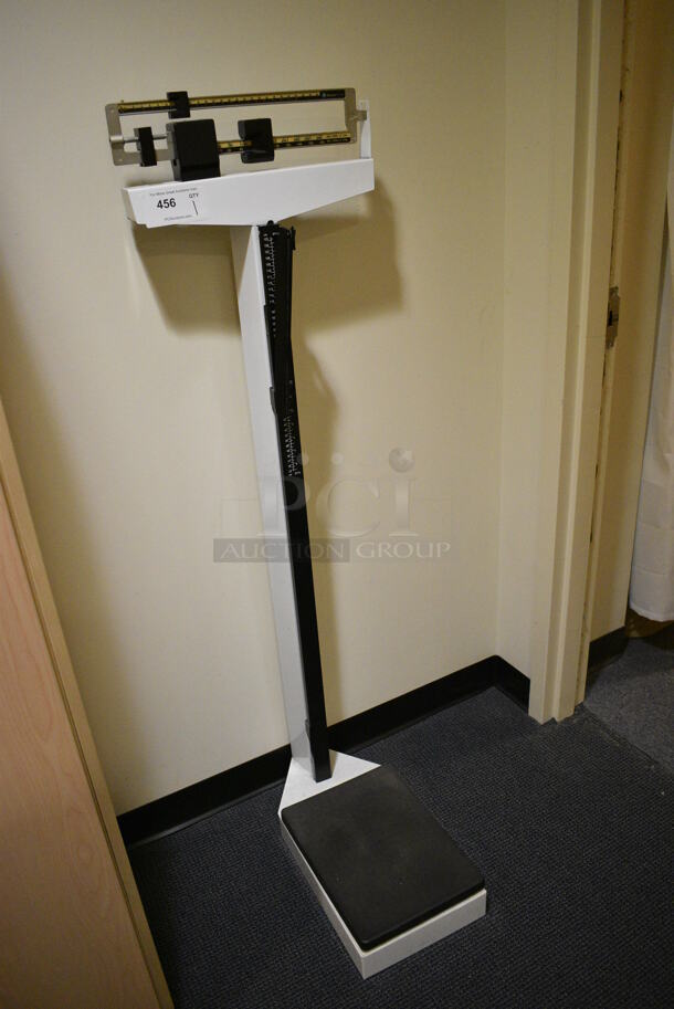 White Metal Floor Style Scale and Height Measurer. BUYER MUST REMOVE. (womens locker room) - Image 2 of 4