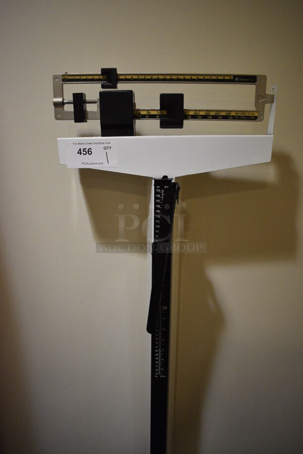 White Metal Floor Style Scale and Height Measurer. BUYER MUST REMOVE. (womens locker room) - Image 4 of 4