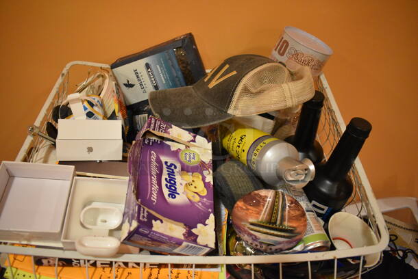 ALL ONE MONEY! Lot of Various Items Including Wood Pattern Cabinet and Basket! BUYER MUST REMOVE. (massage room between womens and mens locker rooms) - Image 3 of 6
